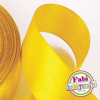 Κορδέλα Σατέν - Κίτρινη (1.5cmx45m) - Fabi