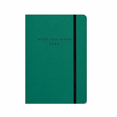 Ημερήσιο Ημερολόγιο με λάστιχο Eco Elastic 2026 - Mint (14x21) - AdBook