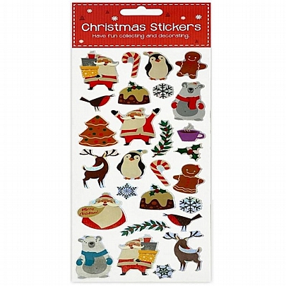 Χριστουγεννιάτικα Αυτοκόλλητα - Xmas Santa (27τμχ.) - FunStickers