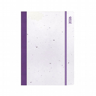 Ημερήσιο Ημερολόγιο με λάστιχο Garden Dreams 2026 - Purple (14x21) - The Writing Fields