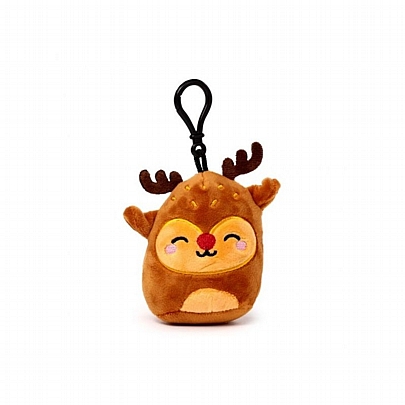 Mini Λούτρινο Χριστουγεννιάτικο Μπρελόκ - Rudolph - Puckator