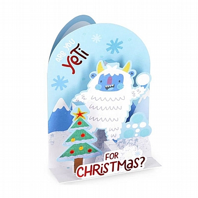 Χριστουγεννιάτικη κάρτα Pop up με Φάκελο - Are you yeti for Christmas? (Τερατακί/12x17) - Legami