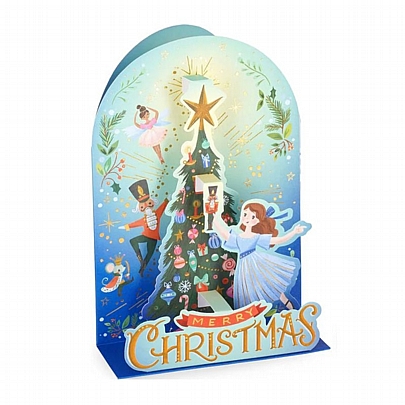 Χριστουγεννιάτικη κάρτα Pop up με Φάκελο - Merry Christmas & a Happy New Year (Χριστουγεννιάτικο δέντρο/12x17) - Legami