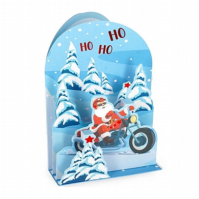 Χριστουγεννιάτικη κάρτα Pop up με Φάκελο - Merry Christmas (Santa Bike/12x17) - Legami