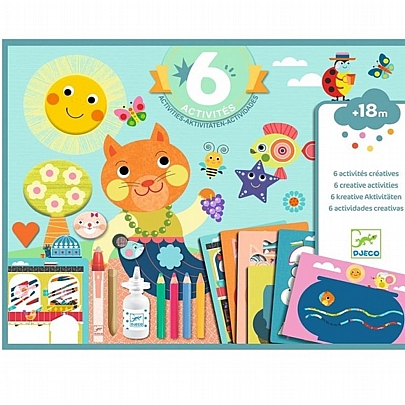 Κατασκευή με 6 δημιουργικές δραστηριότητες - Γατούλα - Djeco