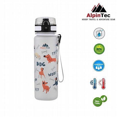 Παγούρι πλαστικό - Happy Dogs (500ml) - AlpinPro