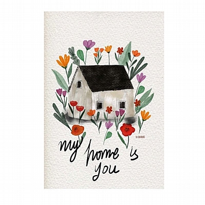 Χειροποίητη ευχετήρια κάρτα με Φάκελο - My home is you (11x15.5) - J.o. Creations