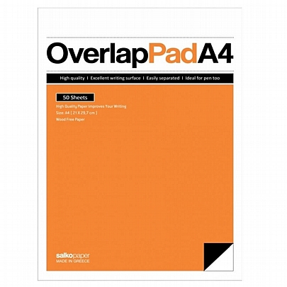 Μπλοκ γραφής Λευκό Overlap Α4 (50Φ.) - Salkopaper
