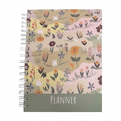 Σημειωματάριο Planner με Σκληρό εξώφυλλο - Λουλούδια (17x24εκ.) - Diakakis