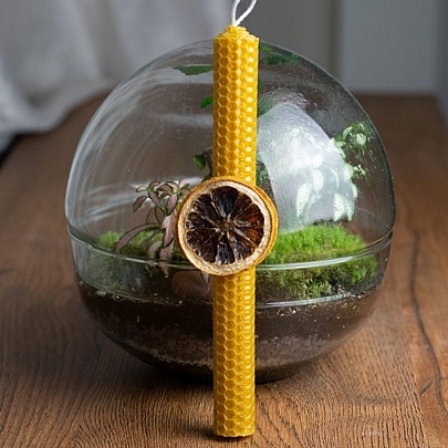 Πασχαλινή χειροποίητη λαμπάδα Αρωματική (22εκ.) - Βeeswax 