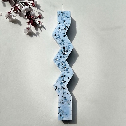 Πασχαλινή χειροποίητη λαμπάδα Αρωματική (24εκ.) - Crystal Blue