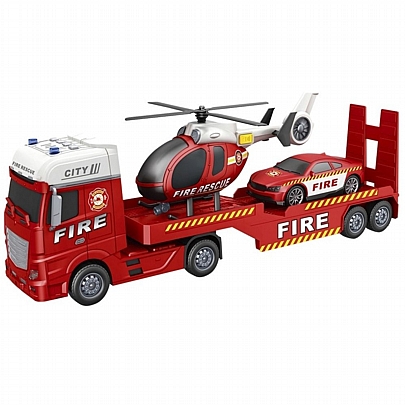 Jumbo Truck: Νταλίκα Πυροσβεστικής (Με Ήχο, Φως & Κίνηση μέσω Τριβής) - Re.el Toys Jumbo Truck: Νταλίκα Πυροσβεστικής (Με Ήχο, Φως & Κίνηση μέσω Τριβής) - Re.el Toys