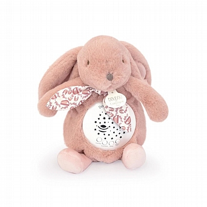 Το Πρώτο μου Μουσικό Φωτάκι Νυκτός - Λούτρινος Προτζέκτορας Ροζ Κουνελάκι - Doudou & Compagnie