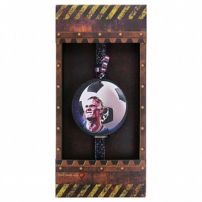 Πασχαλινή Λαμπάδα Αρωματική Μαύρη (30εκ.) - Ξύλινο Κάδρο Μπάλα: Έρικ Χάαλαντ