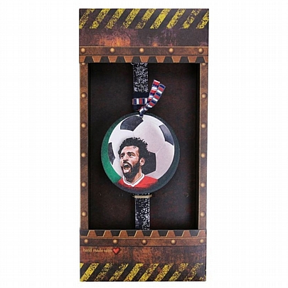 Πασχαλινή Λαμπάδα Αρωματική Μπλε (30εκ.) - Ξύλινο Κάδρο Μπάλα: Μοχάμεντ Σαλάχ