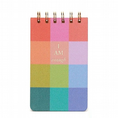 Σπιράλ Σημειωματάριο mini Ριγέ - Rainbow Check (9x14) - Designworks Ink