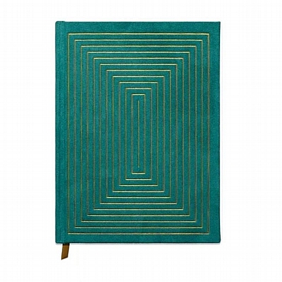 Σημειωματάριο Suede Ριγέ με Σκληρό Εξώφυλλο & Τσέπη - Linear Boxes (15x20) - Designworks Ink