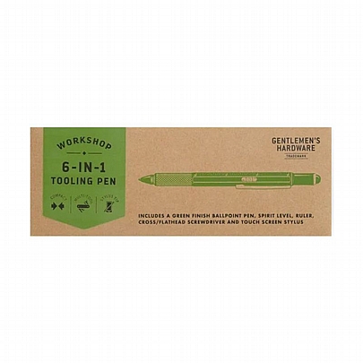 Στυλό Πολυεργαλείο Olive 6 σε 1 - Μαύρο (0.6mm) - Gentlemen's Hardware