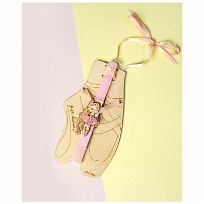 Πασχαλινή λαμπάδα Αρωματική Ανοιχτό Ροζ (24εκ.) - Ξύλινο Κάδρο & Μαγνητάκι: Μπαλαρίνα