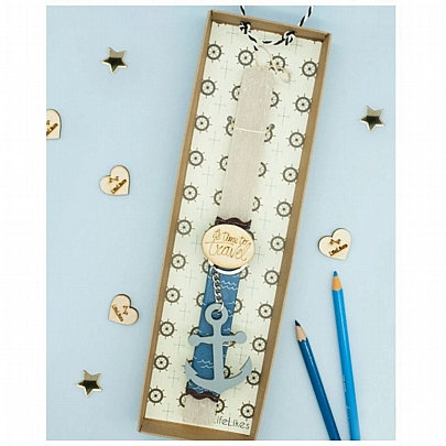 Πασχαλινή λαμπάδα Αρωματική Άσπρη (24εκ.) - Μπρελόκ & Μαγνητάκι: Sailor