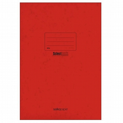 Τετράδιο Εκθέσεων Ριγέ A4 - Κοκκίνο  (40Φ./80gr) - Salkopaper