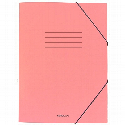 Χάρτινος φάκελος με λάστιχο - Pastel Ροζ (25x35) - Salkopaper