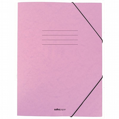 Χάρτινος φάκελος με λάστιχο - Pastel Μοβ (25x35) - Salkopaper