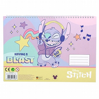 Μπλοκ ζωγραφικής σπιράλ με Αυτοκόλλητα A4 - Having A Blast (40Φ.) - Gim