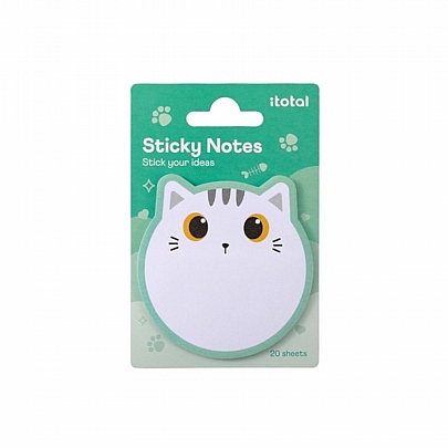 Αυτοκόλλητα Sticky Notes - White Cat (20χαρτάκια/7.0x7.8εκ.) - iTotal
