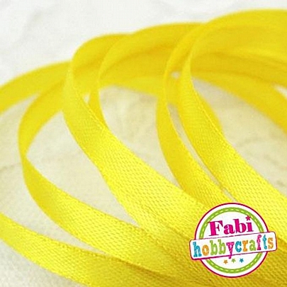 Κορδέλα Σατέν - Κίτρινη (0.6cmx45m) - Fabi
