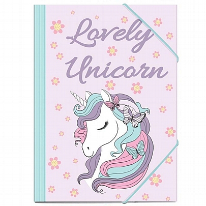 Πλαστικός φάκελος με λάστιχο - Lovely Unicorn (25x34) - Must