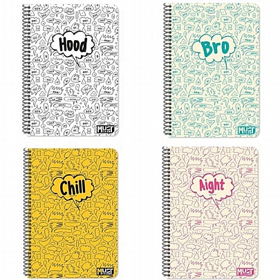 Τετράδιο σπιράλ Β5 - 2 θέματα Quotes (60Φ.) - Diakakis