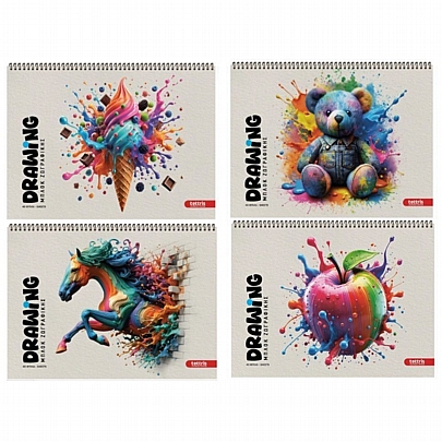 Μπλοκ ζωγραφικής σπιράλ A4 - Explosive (40Φ.) - Tettris