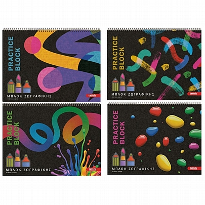 Μπλοκ ζωγραφικής σπιράλ A4 - Paints (40Φ.) - Tettris