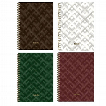 Σπιράλ Σημειωματάριο Ριγέ 14x21 - Geometric (90Φ.) - Tettris