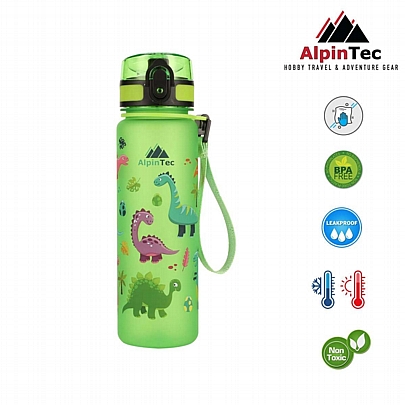 Παγούρι πλαστικό - Green Dino (500ml) - AlpinPro
