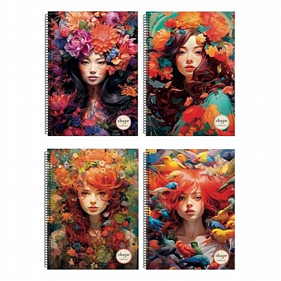 Τετράδιο σπιράλ Β5 - 3 θέματα Crazy (90Φ.) - Shape