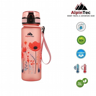 Παγούρι πλαστικό - Flowers (500ml) - AlpinPro
