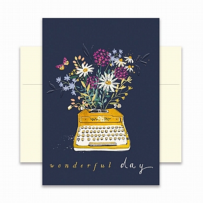 Ευχετήρια κάρτα με Φάκελο - Wonderful Day (Λουλούδια/12x17) - Chic·Mic
