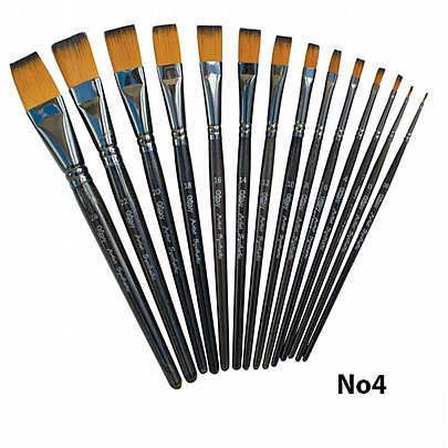 Συνθετικό Πινέλο ζωγραφικής πλακέ Νο.4 - Groovy