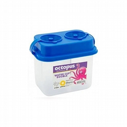 Διπλό δοχείο καθαρισμού πινέλων - Μπλε - Octopus