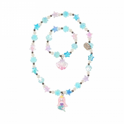 Σετ Κολιέ & Βραχιολάκι Mermaid (2τμχ.) - Souza