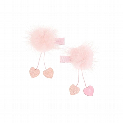 Τσιμπιδάκια Μαλλιών Κροκοδειλάκια Amandine Pink (2τμχ.) - Souza