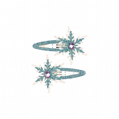 Τσιμπιδάκια Μαλλιών Snap Κλιπ Scotty Snowflake (2τμχ.) - Souza