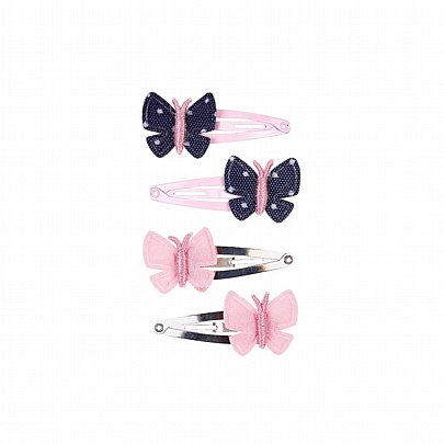 Τσιμπιδάκια Μαλλιών Snap Κλιπ Akke Butterfly (4τμχ.) - Souza