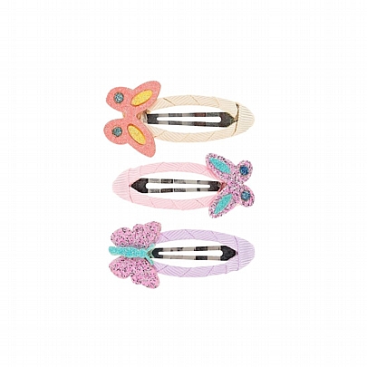 Τσιμπιδάκια Μαλλιών Snap Κλιπ Xeni Butterfly (3τμχ.) - Souza