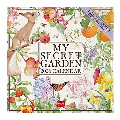 Μηνιαίο Ημερολόγιο Τοίχου 2026 - My Secret Garden (30x29) - Legami