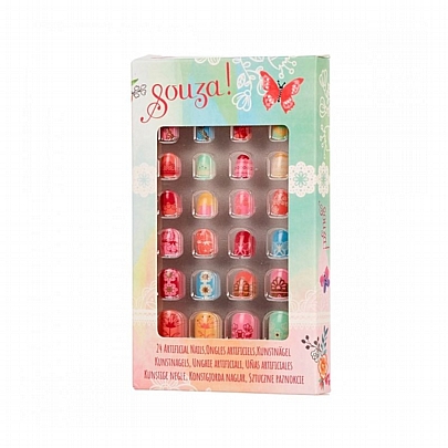 Αυτοκόλλητα Πλαστικά Νύχια - Flowers - Souza