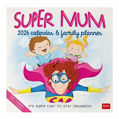 Μηνιαίο Ημερολόγιο Τοίχου 2026 - Super Mum (30x29) - Legami