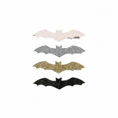 Τσιμπιδάκια Μαλλιών Κροκοδειλάκια Halloween Bats (4τμχ.) - Souza